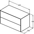 Шкаф за мивка Conca 100СМ T4323Y6 – Ideal Standard 11.14.40.0009 – миниатюра 2